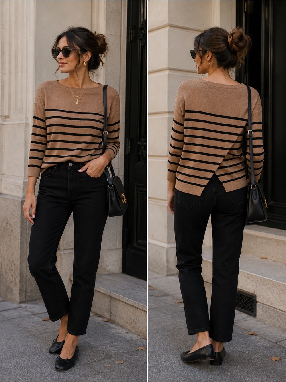 LOFT Sweater with overlapping split-back